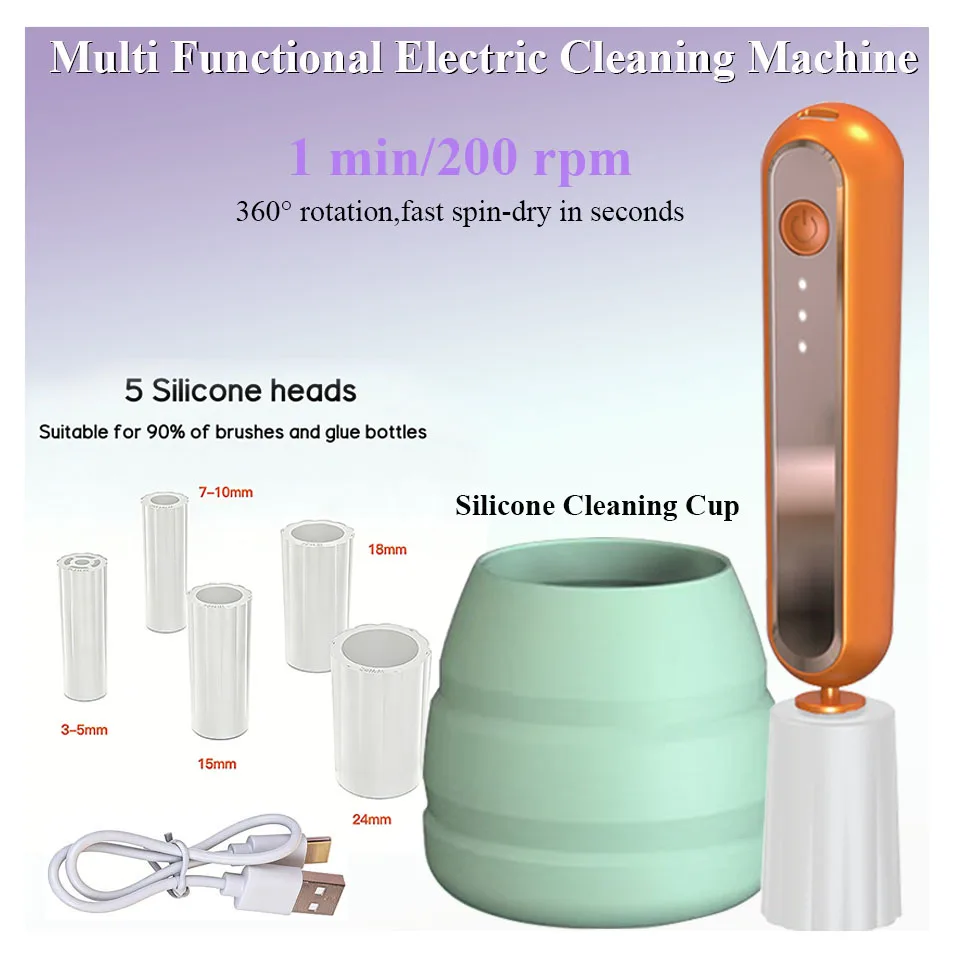 

NEW Portable Eyelash Glue Shaker Electric Wake-up Device Usb Recharge Eyelash Glue Shaker Electric Makeup Brush Cleaner Machine