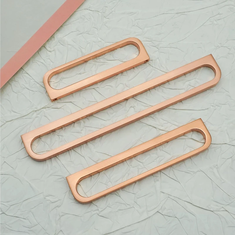 Matte Red Cabinet Handles Simple Bedroom Wardrobe Pulls Kitchen Cupboard Door Knobs Modern Zinc Alloy Furniture Hardware