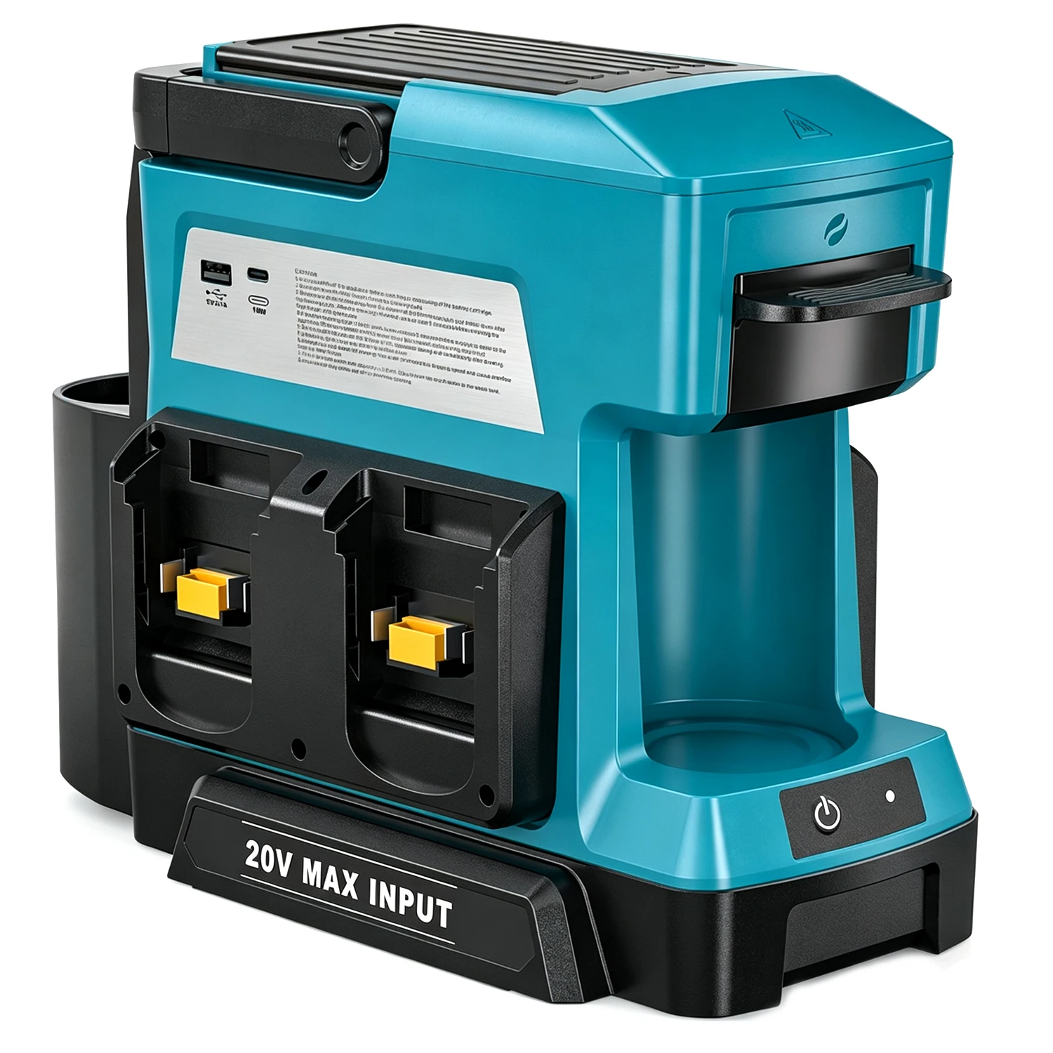 Cordless Coffee Maker For Makita/Ryobi/Dewalt/Bosch/Milwaukee Battery,Portable Coffee Makers for Camping, Travel, and Jobsite. (