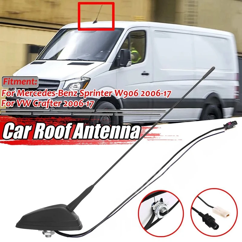 Car Front Roof FM/AM Signal Antenna Aerials For Mercedes Benz Sprinter W906 For-Crafter 2006-2017 A9068200475 EW4432