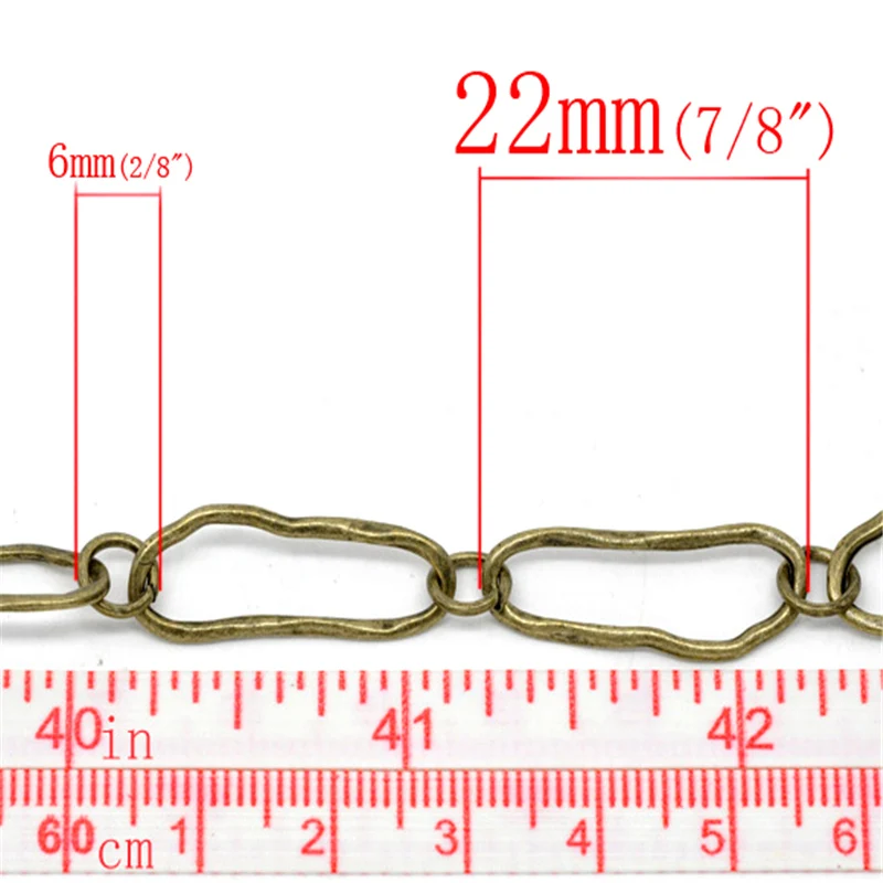 1 Meter Doreen Box Big Link Chain Findings Alloy Bronze Tone 25x9mm Chains For DIY Necklace Bracelet Jewelry Making Accessories