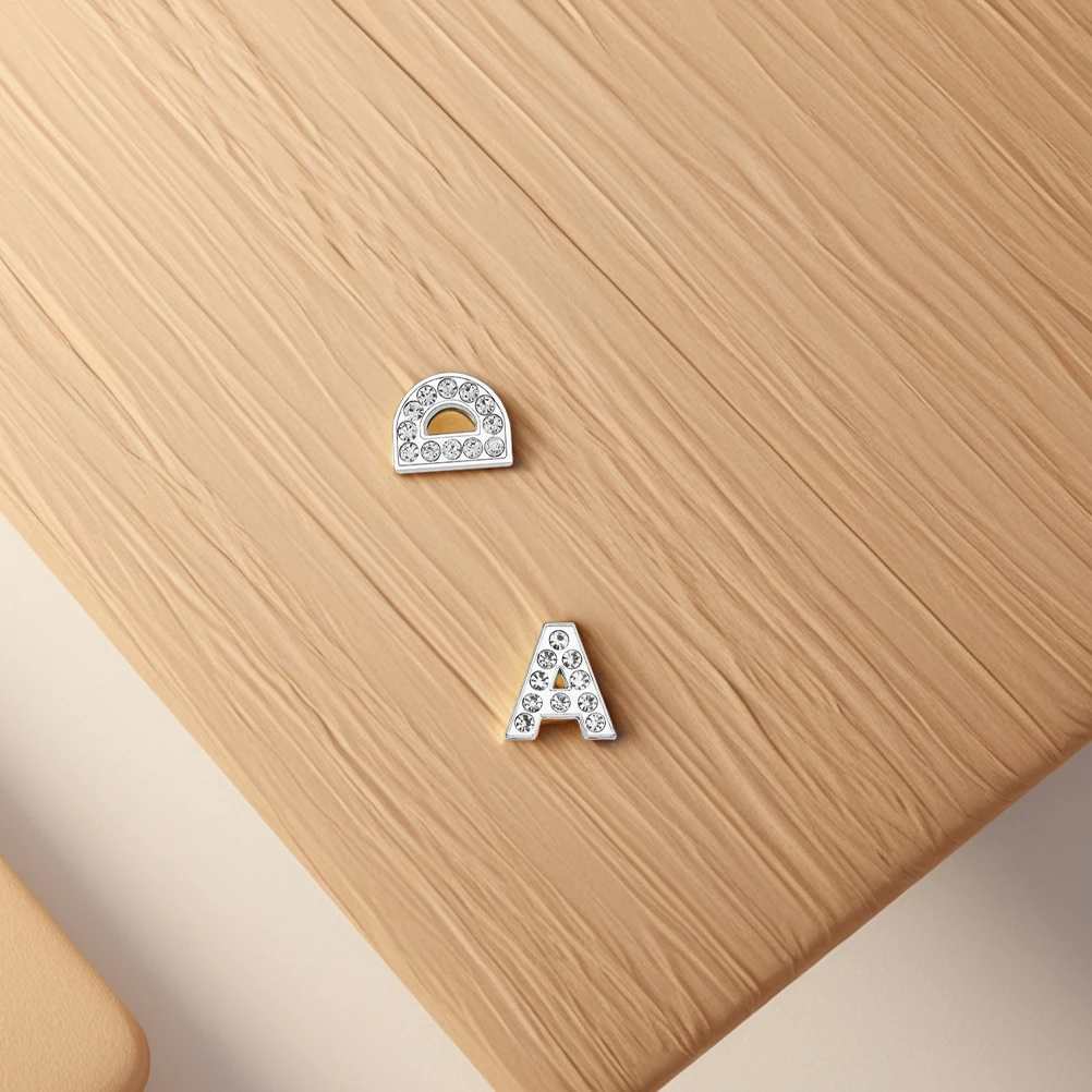 

130pcs Rhinestone Letter Charms Alphabet Beads A-Z Diy Jewelry Making Accessories Decorative Bulk Craft Supply Shiny Durable