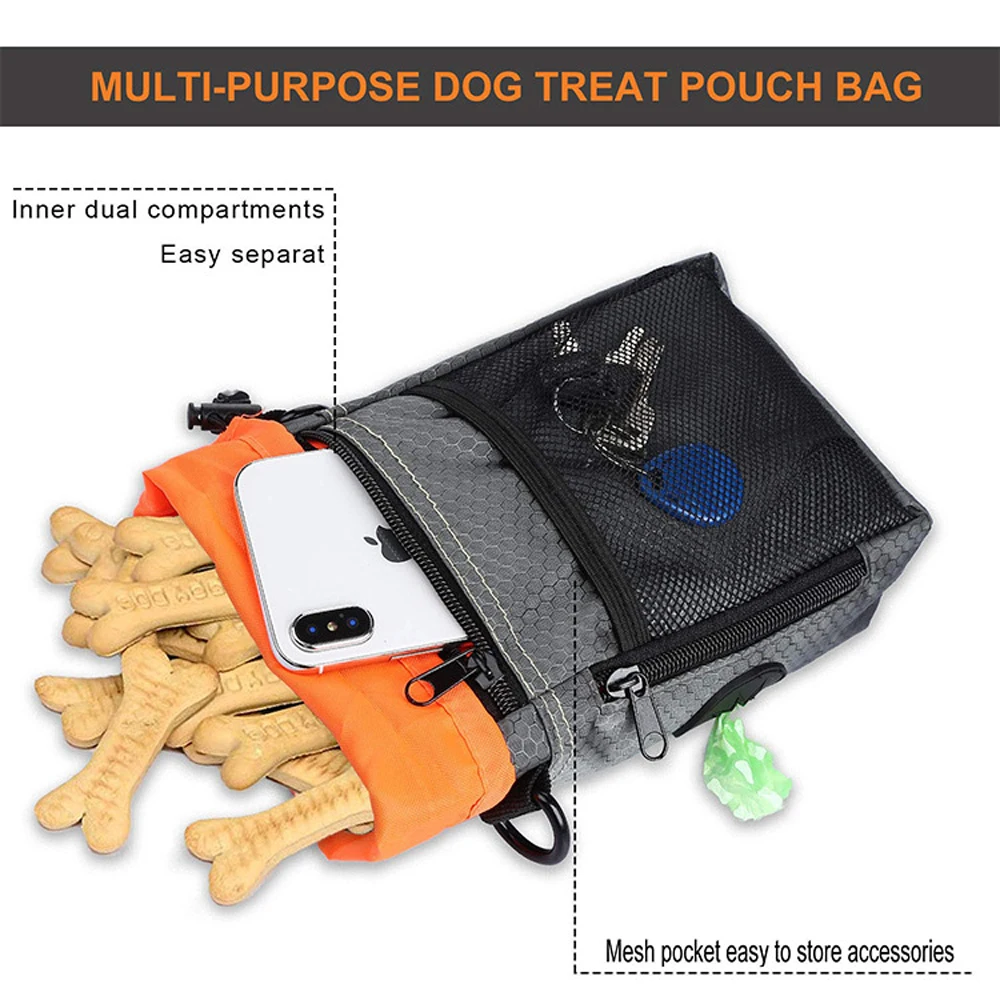 Dog snack bags ranging from small to large. Pet training bags with enough bowls, handbags, snack training rewards, walking toy