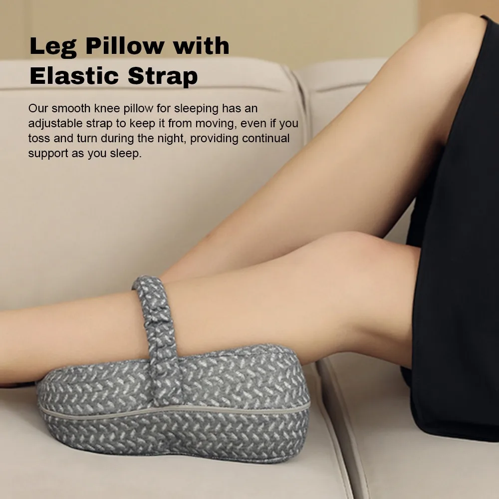 Supportive Chemical fiber Knee Pillow Gray 240 * 210 * 130mm Hip Cushion Knee Support Pillow For Sciatica Relief