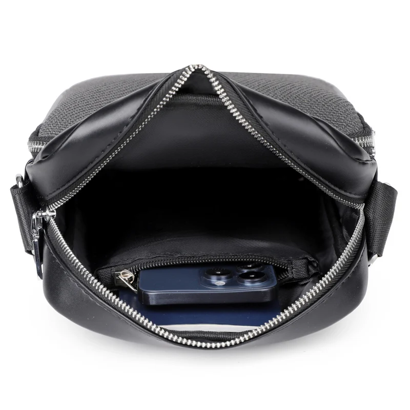 جلد الذكور حقيبة كتف موضة حقيبة كروسبودي الصبي العلامة التجارية حقيبة ساع bandolera hombre 2025 جديد بلون حقيبة يد رجالي pu