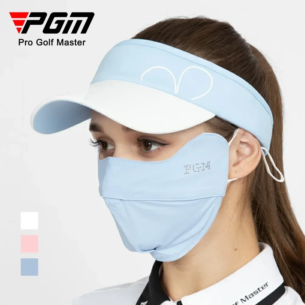 PGM Golf Women's Sunscreen Mask Women's Summer Breathable Ice Silk Cooling Mask Sunshade Mask