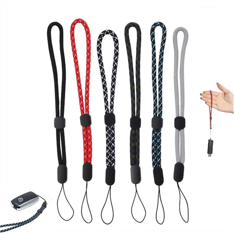 10Pcs Adjustable Wrist Lanyard Nylon Hand Wrist Straps For Electronic Accessories Phone Cases Camera Keychain String