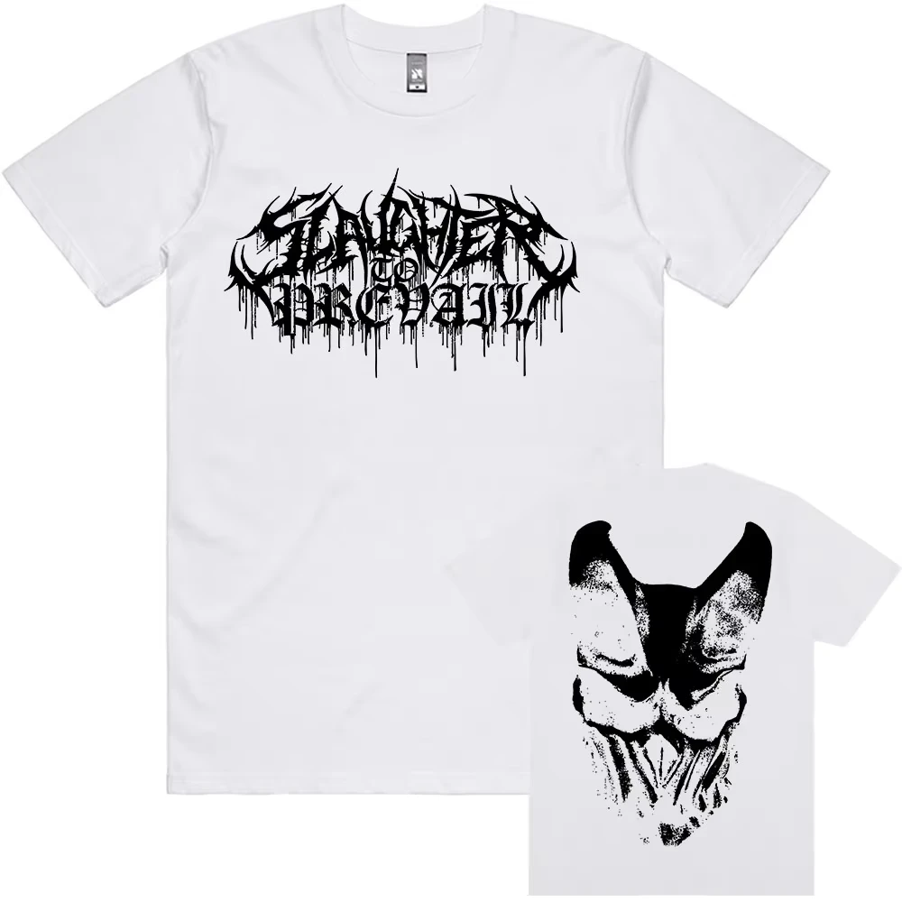 2026 New Mask Graphic Tees SLAUGHTER TO PREVAIL Rock Band Tshirts Hip Hop Unisex Streetwear Cotton Short
