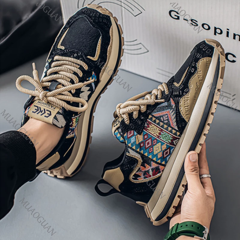 Casual Fashion Sneaker Loafers Men's Comfort Fabric Sports Leisure Soft Breathable Ventilate Non-Slip Shoes Running Footwears