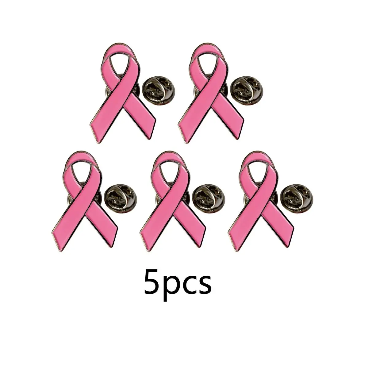 5/10/50/100 Stück Brustkrebs-Bewusstseins-Anstecknadeln Offizielle Rosa Schleife Reversnadeln Broschen für Frauen – Detail 5