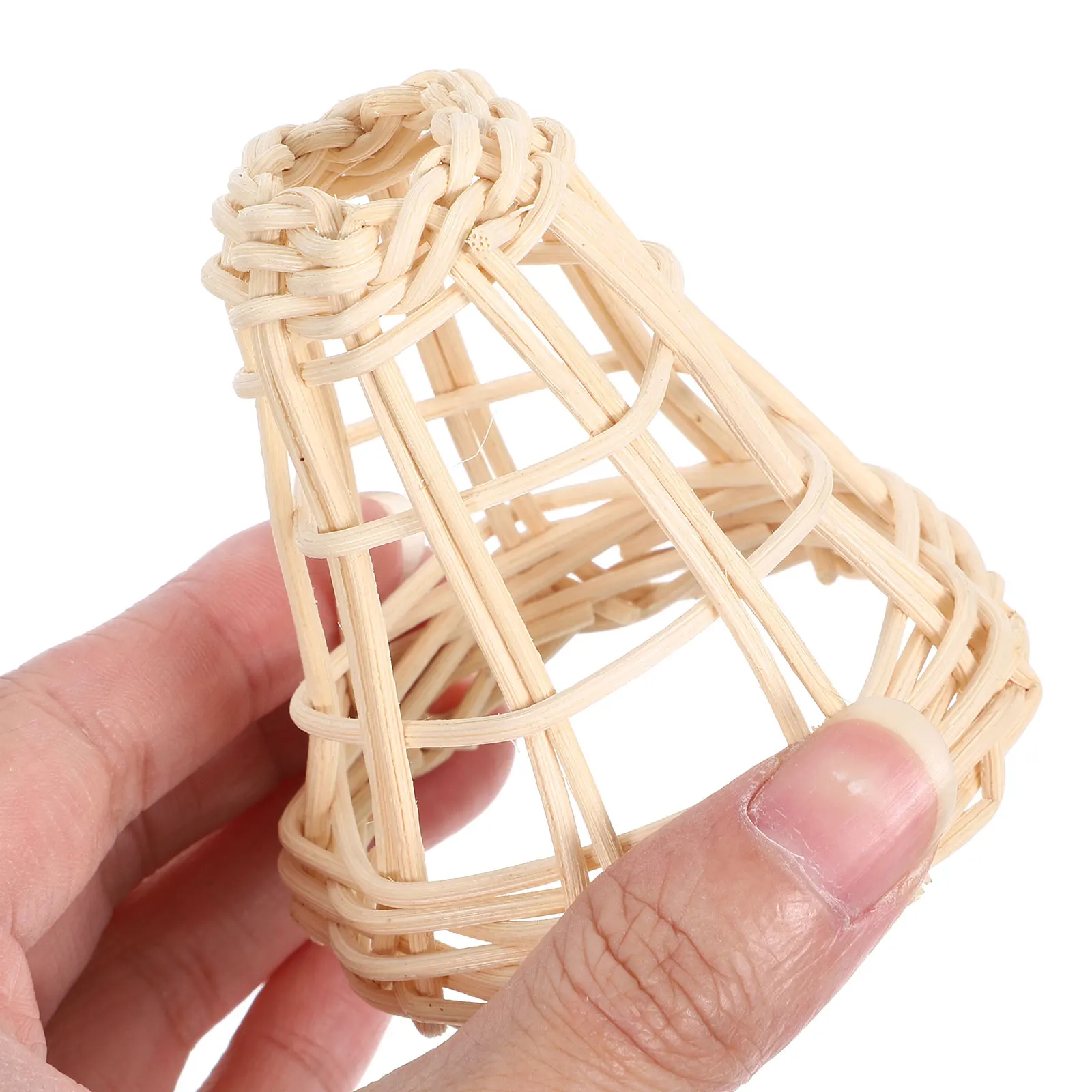 

Creative Vintage Rattan Lamp Shade Replacement Pendant Light Cover Decorative Ceiling Hanging Lampshade Large Smooth Weaving