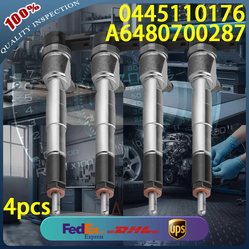 

0445110176 Common Rail Diesel Injector A6480700287 for Mercedes-Benz V 200 CDI Diesel Engine 4pcs
