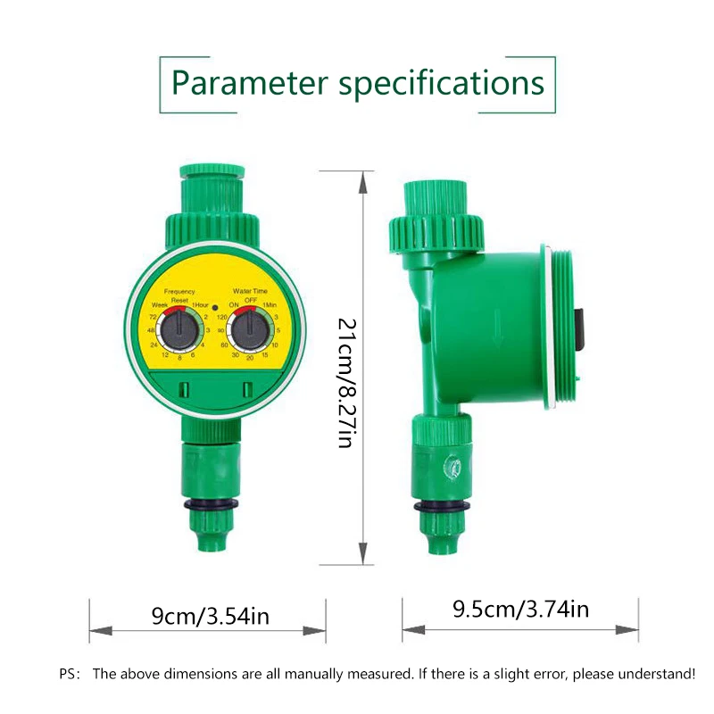 Garden Watering Irrigation System Ball Valve Timer Adjustable Misting Nozzles Automatic Spray Outdoor Greenhouse