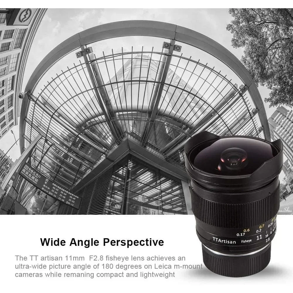TTArtisan 11mm F2.8 Full Frame Fisheye Wide Angle Manual Lens For