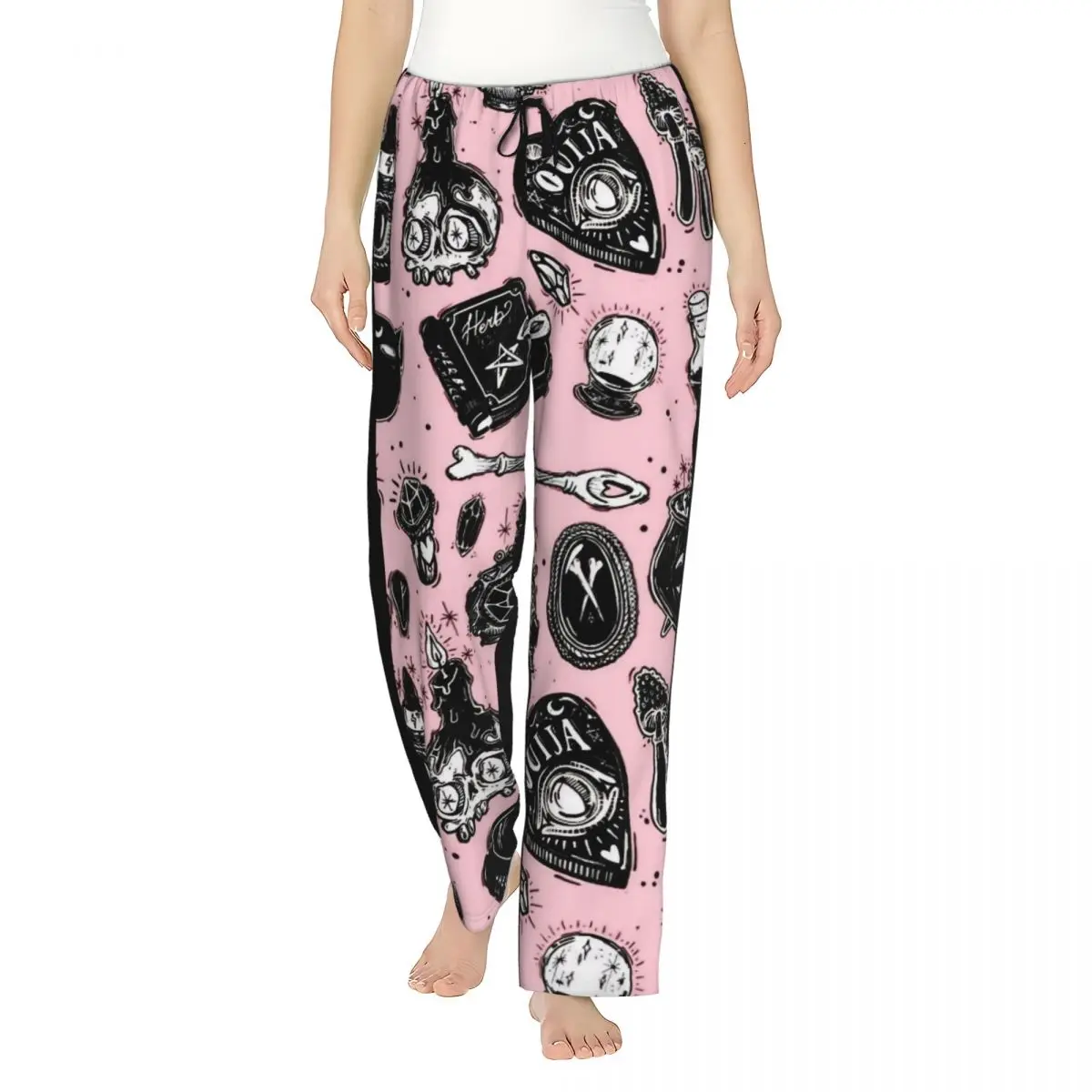 Halloween Gothcore Women Lounge Pants Stretch Creepy Spooky Pyjama Pants Dorm