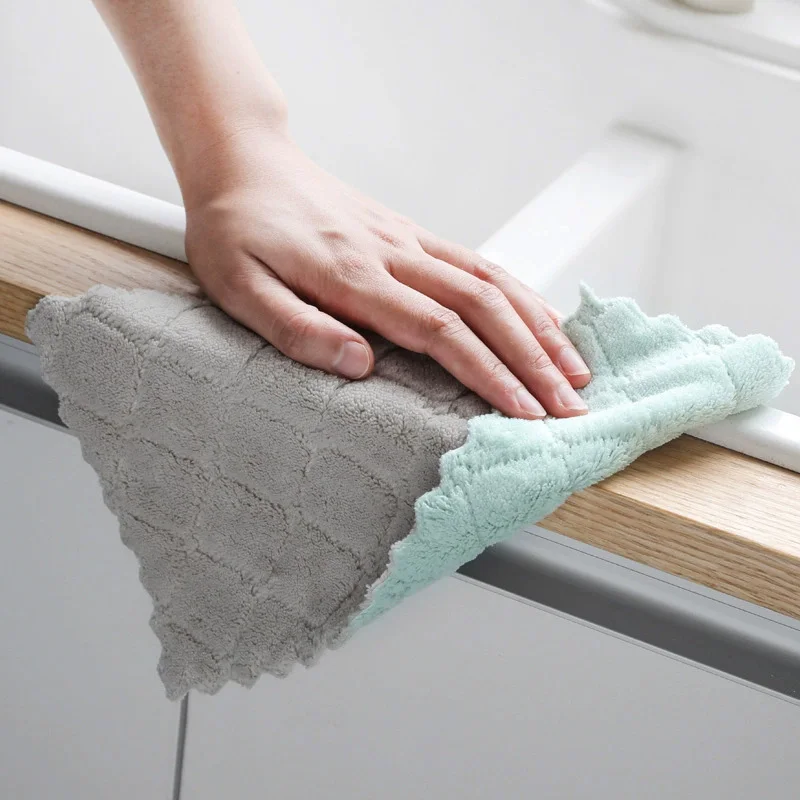 Microfiber Streak-Free Cloths 10-Pack, Grease Removal for Kitchen, Soft & Durable Home Use