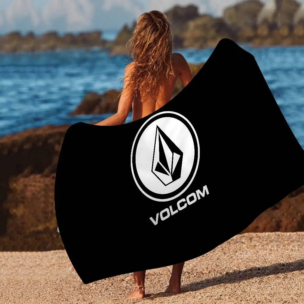 Volcoms-Toalla de natación de playa con Logo de Anime, toallita absorbente suave, regalos para niños, viajes, Camping, gimnasio