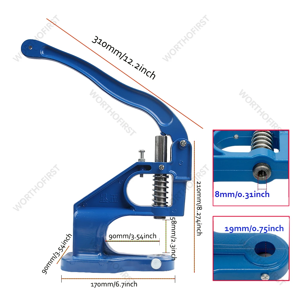 Ручной штамповочный пресс, металлическая форма для кнопок, двойная крышка, заклепки, люверсы, инструменты, штампы, аксессуары для шитья изделий из кожи