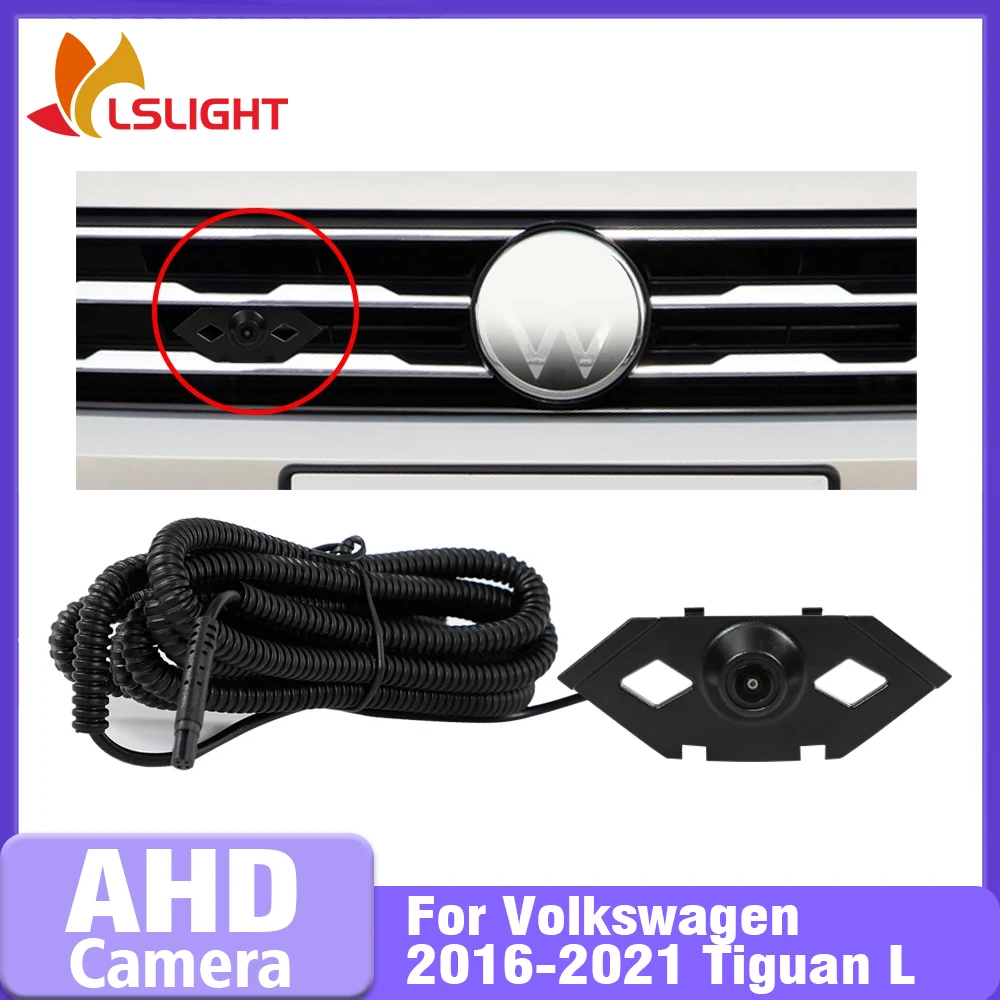 Car Front View Camera For VW Tiguan L 2016 2017 2018 2019 2020 2021 Fisheye Lens Waterproof 150° AHD Night Vision Color Monitor