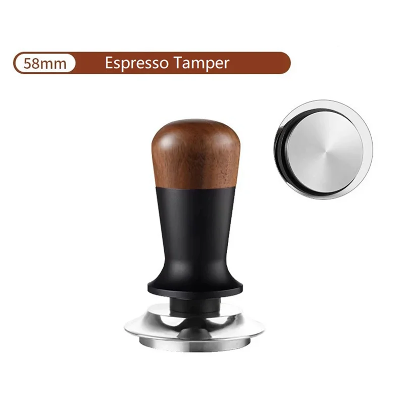 ABLE-58MM Flat Bottom Coffee Tamper Constant Force Impact Tamper Coffee Distributor Leveler Tool Coffee Tamper