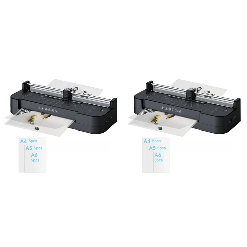 Пластиковая Уплотнительная Машина A4, линейка, резак для бумаги, фотоламинатор «Все в одном», бытовой ламинатор + 15 шт. пластиковых пленок