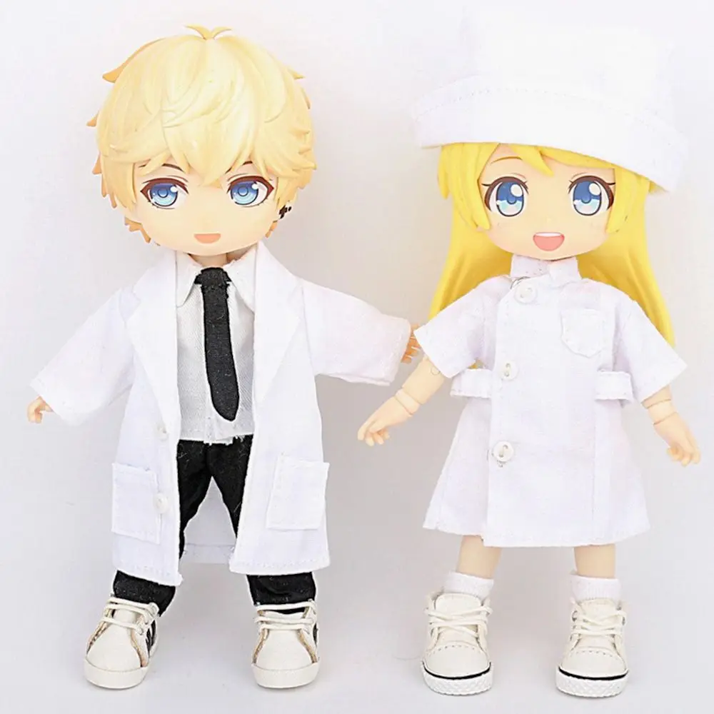 Clothing Accessories for Idol Dolls Doctor Surgical Uniform Plush Doll's Pants White Coat Clothes White Coat Outfit Shorts Tops