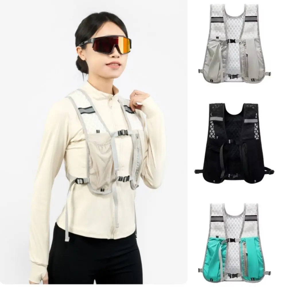 Chest Pack Running Storage Vest Lightweight Phone Storage Pocket Running Hydrating Backpack Waterproof Nylon Breathable