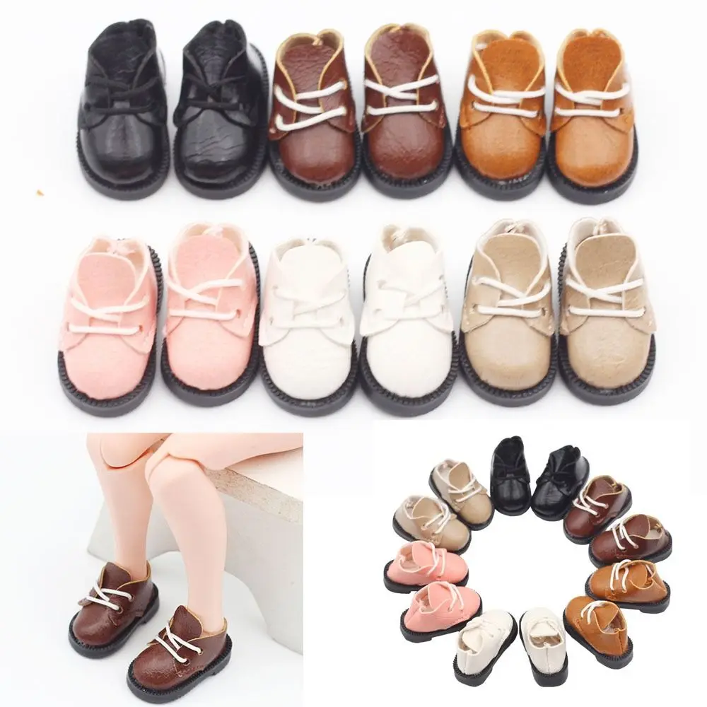 Fit Foot Length 3.2cm Doll Shoes Fashion Female Doll Boots Fit 1/6 Blythe Dolls Accessories for 1/8 BJD Doll Doll Leather Shoes