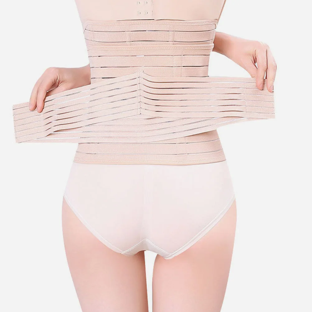 3 قطع من حزام البطن بعد الولادة، حزام مطاطي من البوليستر الكاكي للنساء، خفيف الوزن، متعدد الوظائف #5