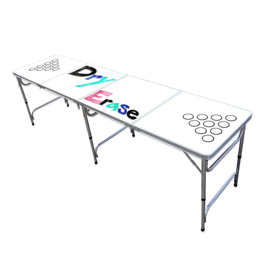 

High Quality Customizable Aluminum Classic Dry Erase Surface with Holes Free Design for Outdoor Use Floating Beer Pong Table