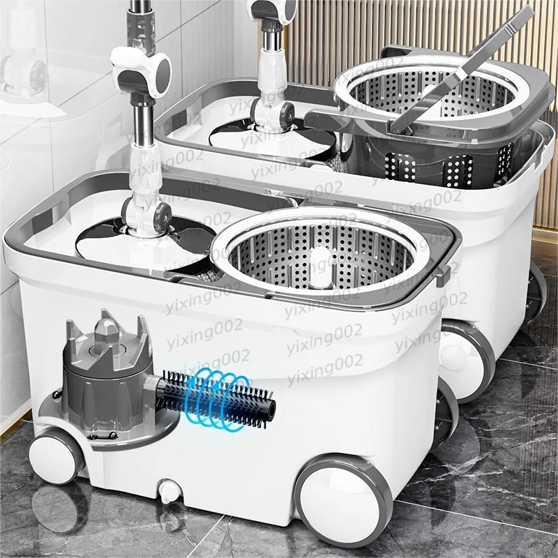 Dual‑Drive Spin Mop with Bucket, Automatic Spin‑Dry Hands‑Free Floor Cleaning Mop for Household