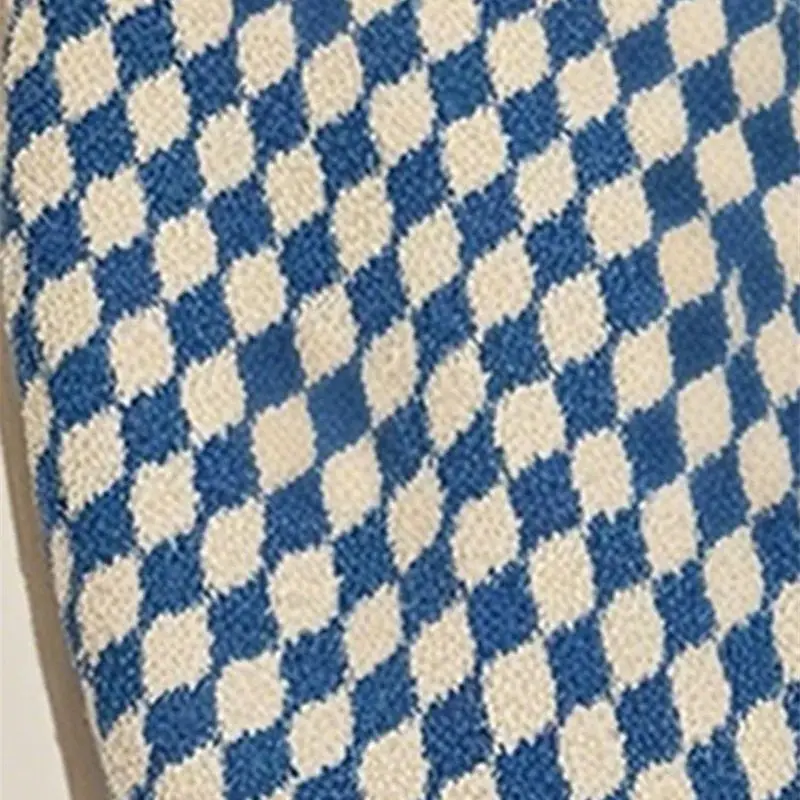 กระโปรงทรงดินสอผ้าถักลายสก็อตเอวสูงทรงเข้ารูปสำหรับผู้หญิง แฟชั่นใหม่ เสื้อผ้าผู้หญิง