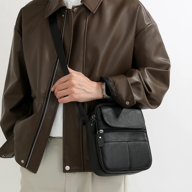

Casual men's leather cowhide new popular shoulder bag crossbody bag handbag regalos para hombres 가방 сумка bags for man