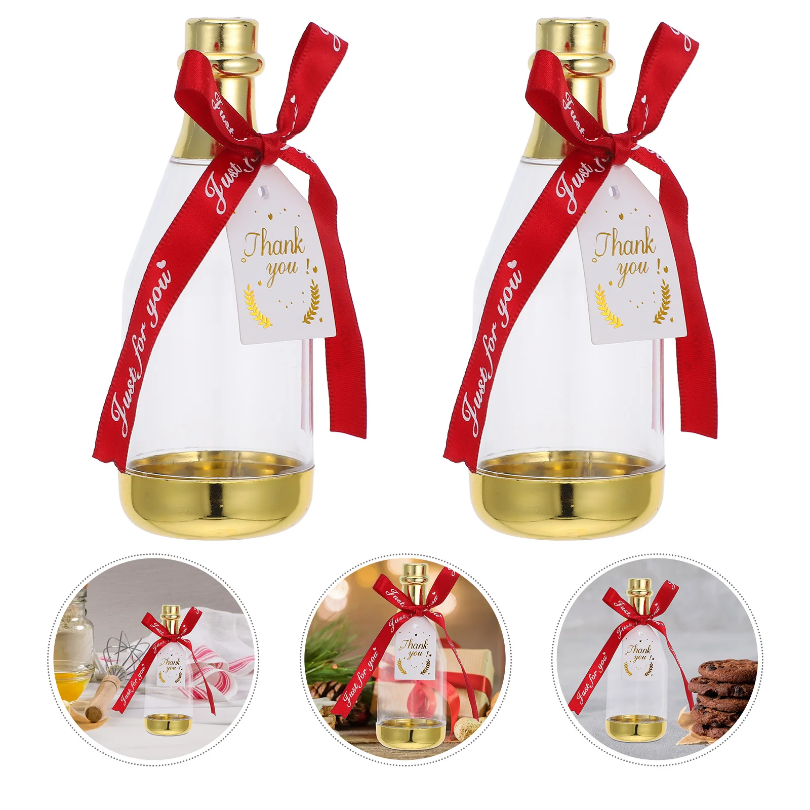 

12Pcs Candy Favor Boxes Plastic Treat Containers for Elegant Wedding Birthday Parties Plastic Candy Jars