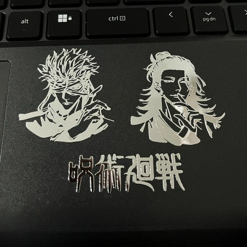 Jujutsu Kaisen Gojo Satoru Geto Suguru Metal Sticker Anime Surrounding Waterproof Earphones Phone Computer Decoration Sticker