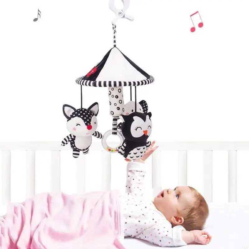 P31C Baby Stroller Rattle Pushir colgante colgante colgante animal dibujos animados para muñeca