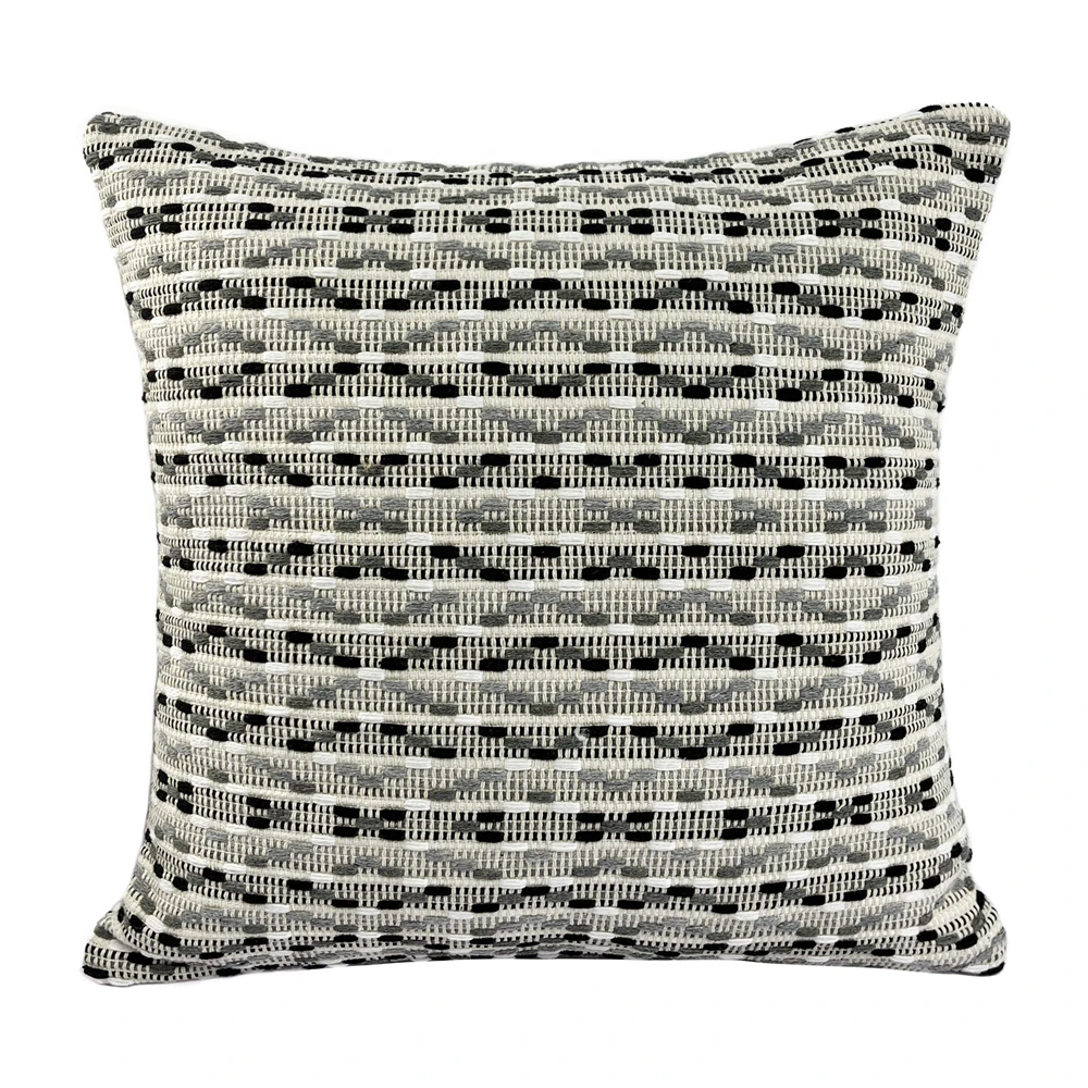 Contemporary Fashion Home Sofa Decorative Pillow Case Beige Black Grey Heavy Cushion Cover 45x45cm 1 Piece Pack