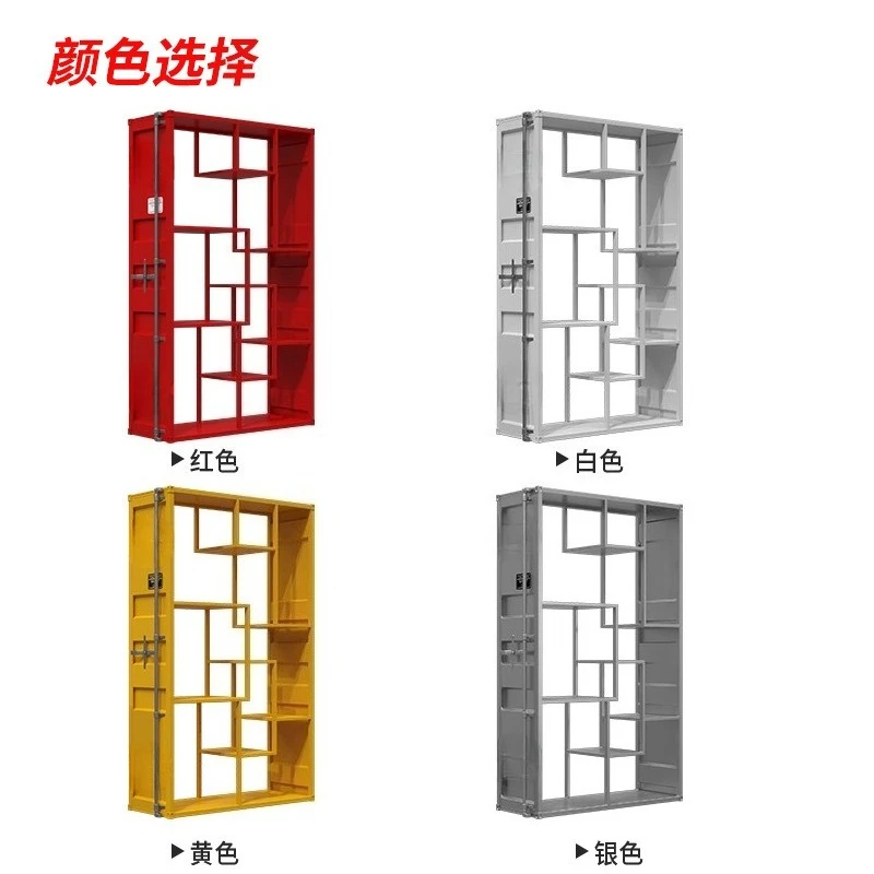 

Industrial Wind Wrought Iron Bookcase Product Display Shelf Office Figure Display Storage Showcase