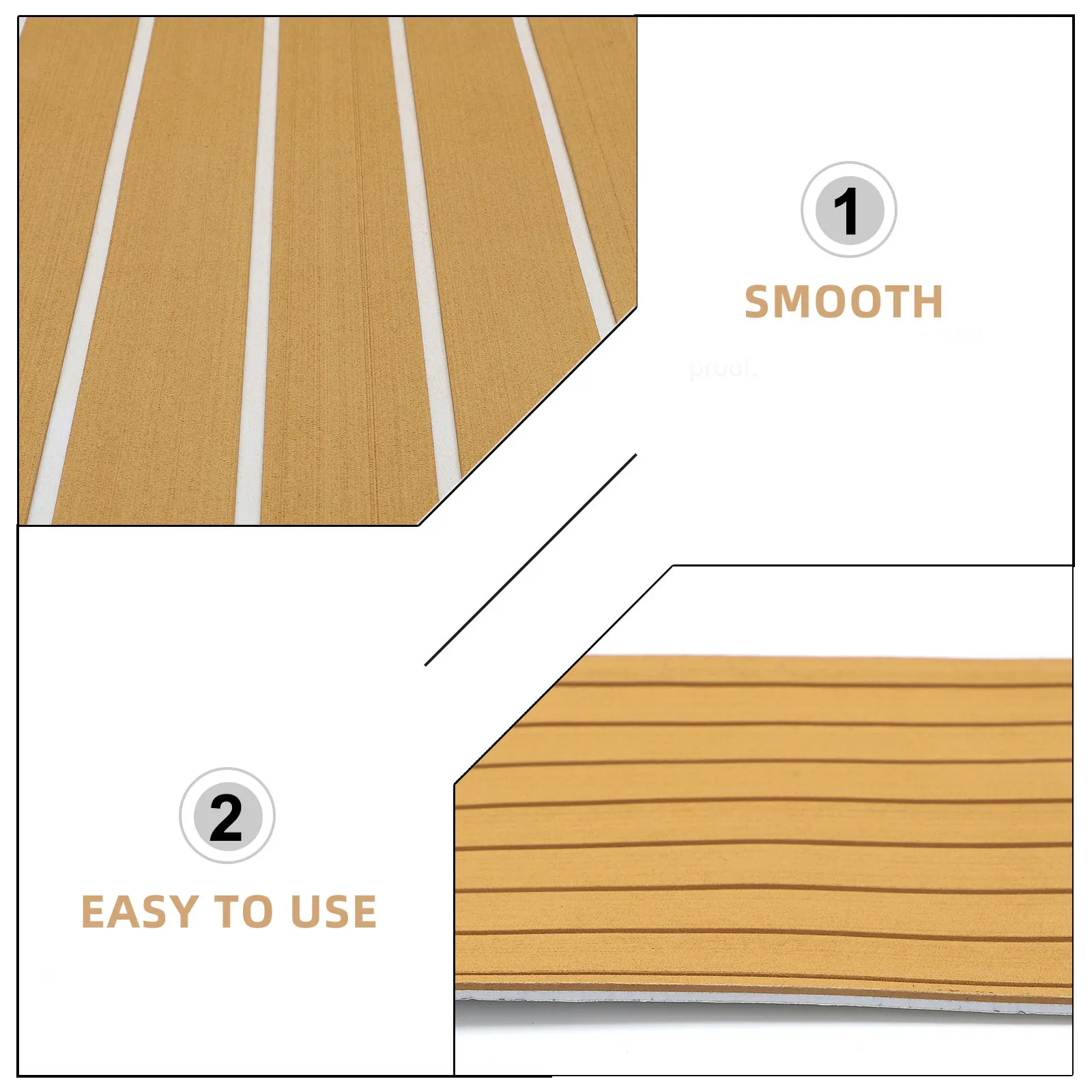 

EVA Faux Teak Decking Sheet Non Slip Mat Self Adhesive Carpet Boat Flooring Pad Durable Yacht Accessories