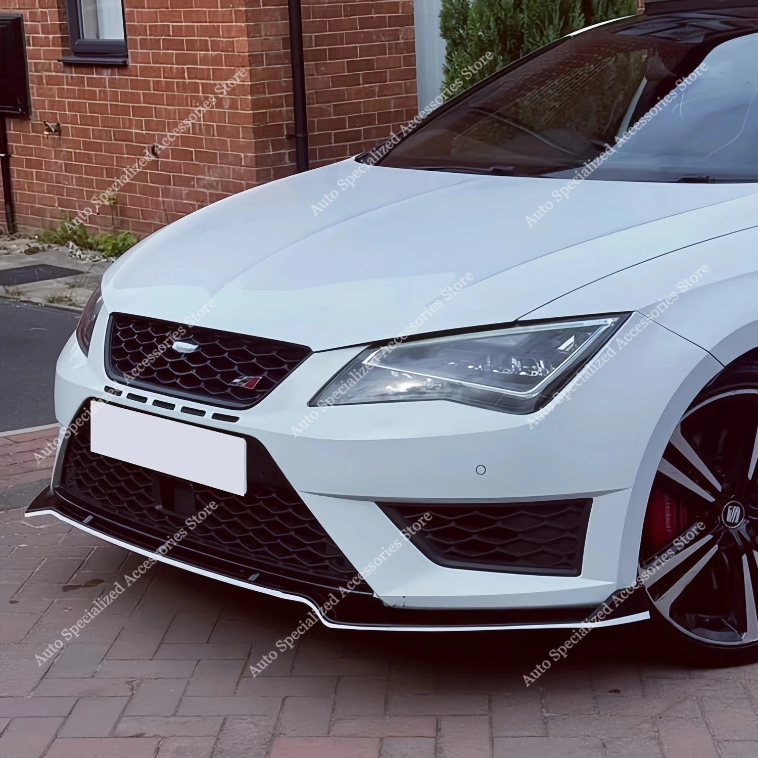3PCS Gloss Black Front Bumper Lip Spoiler Splitter Diffuser Retrofit For Car Seat Leon MK3 MK3.5 FR S/S S/C S/T Cupra 2013-2020