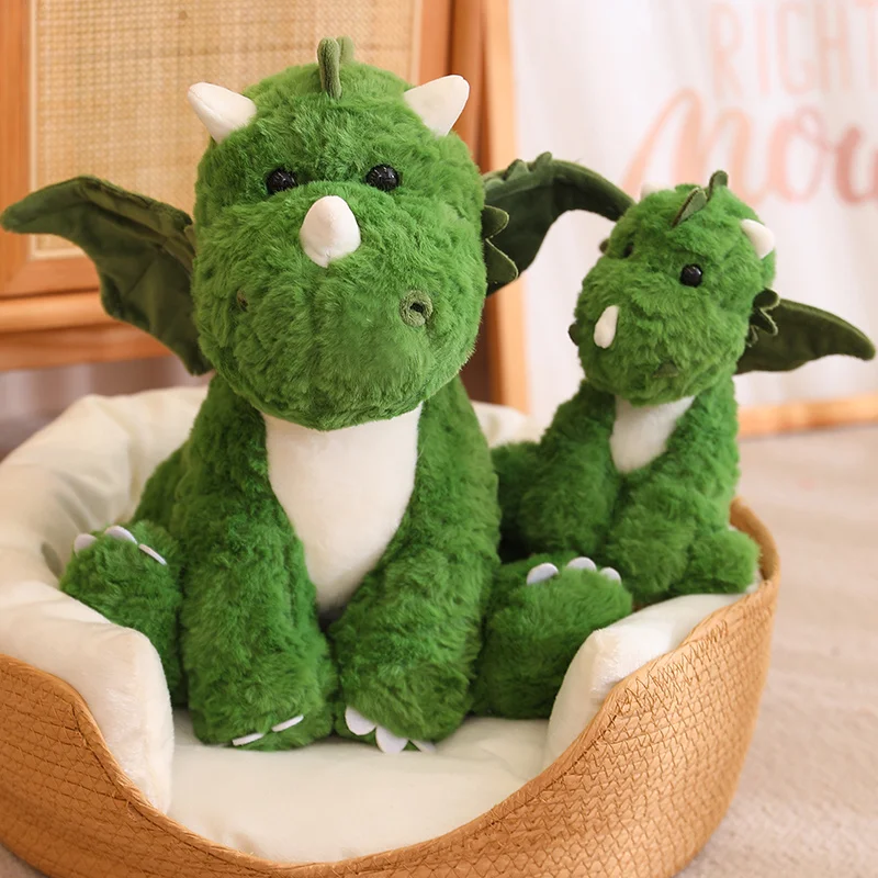 Green Dinosaur Plush Toy with Wings 2in1 Dinosaur Egg and Cuddly Sleeping Doll Perfect Gift Toys Birthday Christmas Gift Toy