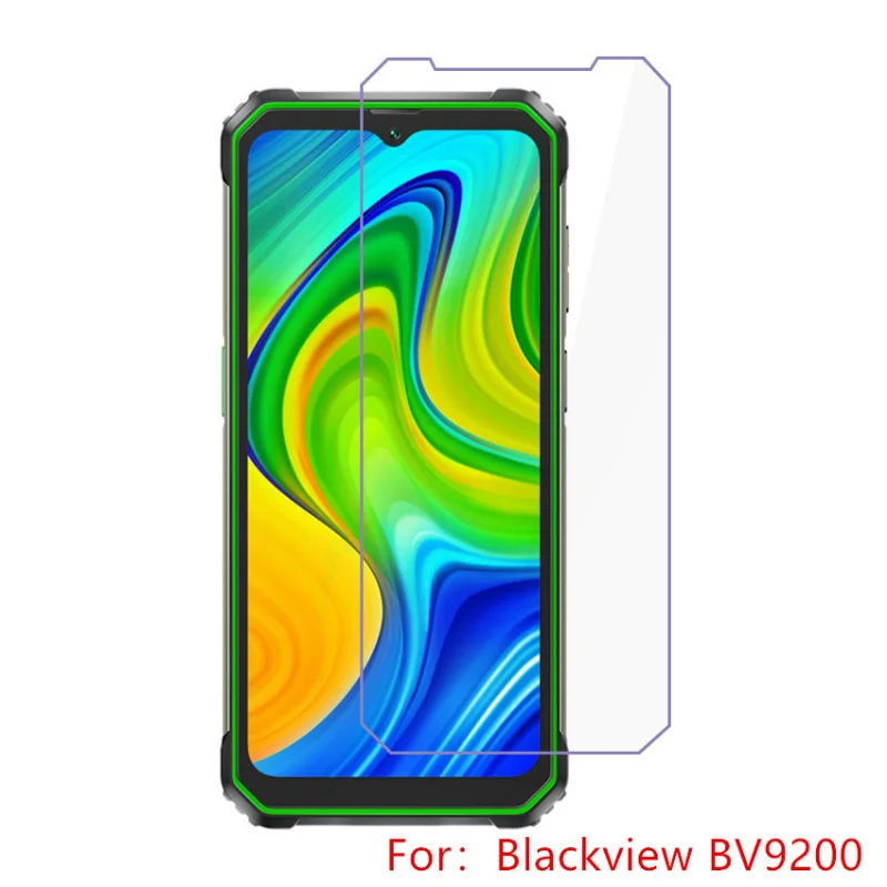 واقي شاشة 2.5D من الزجاج المقوى الشفاف لـ Blackview BV9300 BV9200 باللون الأسود لعرض فيلم الزجاج الأمامي 9300 BV9200
