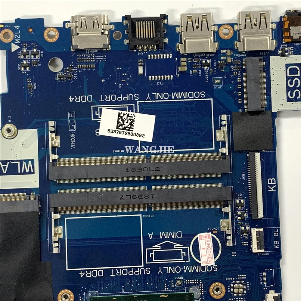 Imagem -04 - Remodelado para Dell Inspiron 5570 Laptop Motherboard Cal60 La-f114p Ddr4 Cn0v4k03 0v4k03 V4k03 I78550u Cpu 100 Testado 15