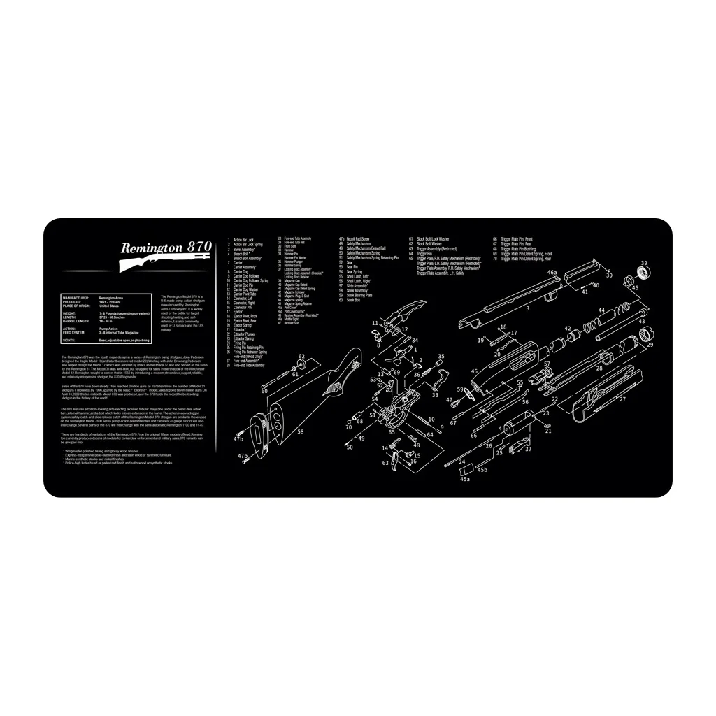 Tactical Gun Cleaning Mat, Waterproof Oil-Proof Desk Pad, Non-Fading Mouse Pad with Exploded Diagram, for Office & Gaming. view 5