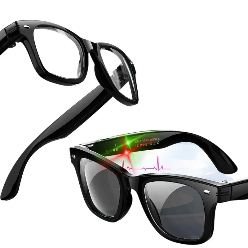 W300 AI Smart Glasses UV Detection Body Temperature Monitor Bluetooth Music Call Hands Free Translation Sports Eyewear for