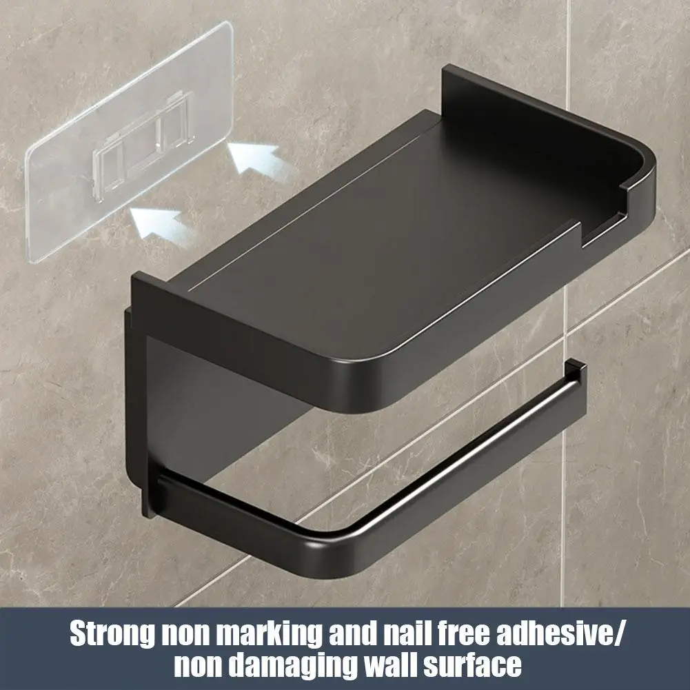 ABS Wall-Mounted Toilet Paper Holder Thickened Plastic Storage Rack for Bathroom,Kitchen, Toilet Paper Roll Organization