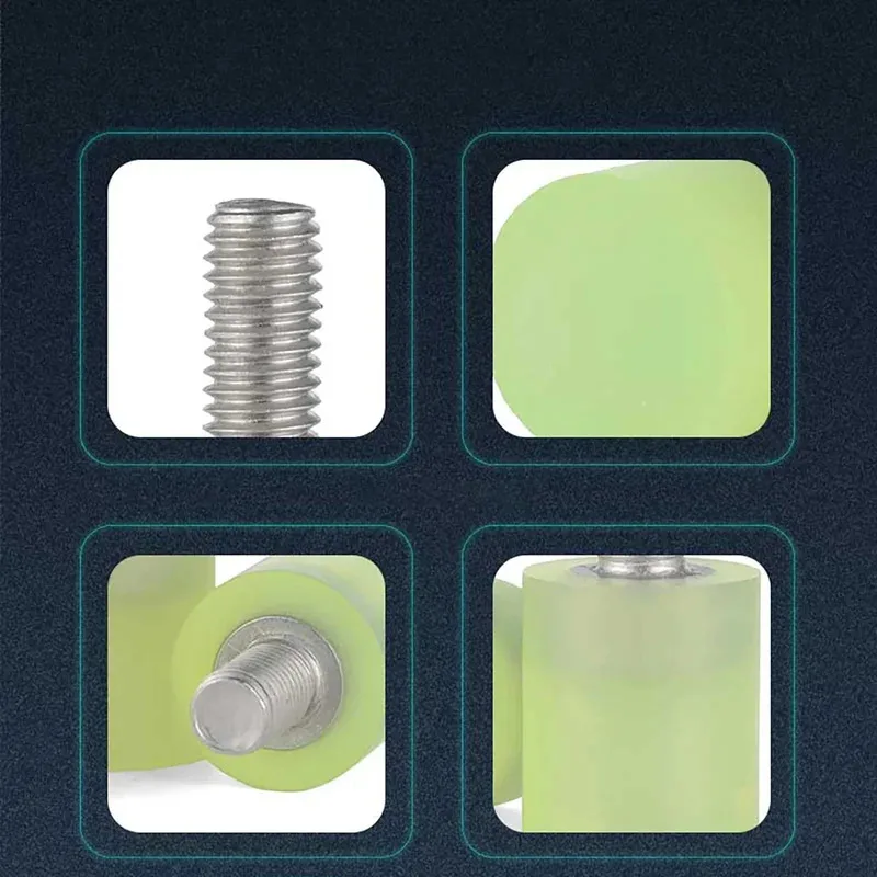 منع الضرر 304 الفولاذ المقاوم للصدأ البولي يوريثين المغلفة الترباس الحد من الضوضاء للمعدات الدقيقة M4 M5 M6 M8 M10 M12