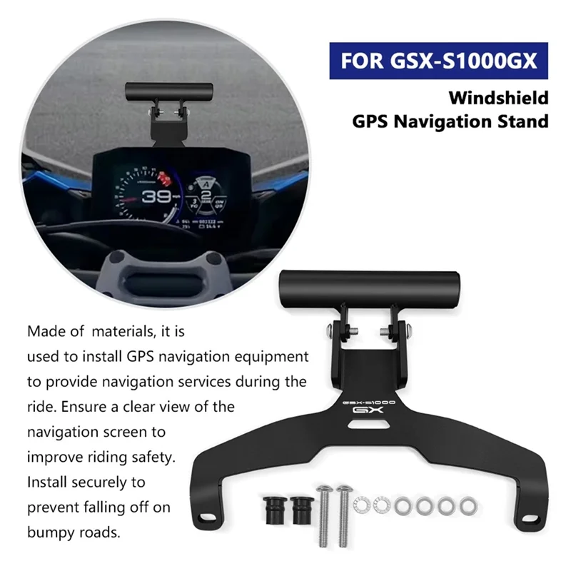 Classic-Motorcycle Navigation Windshield Phone Holder Mount Bracket For Suzuki GSXS1000GX 2024 Accessories