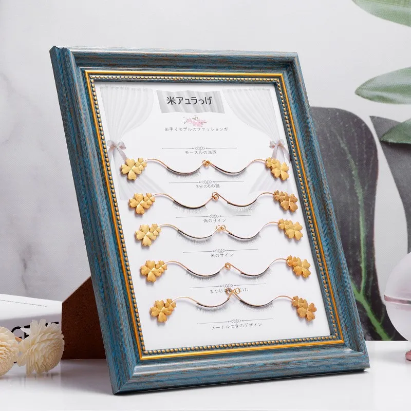 False Eyelash Display Board 10 Pairs Eyelashes Try on Effect Exhibit Auxiliary Tool Assistor Magnet False Eyelash Display Rack