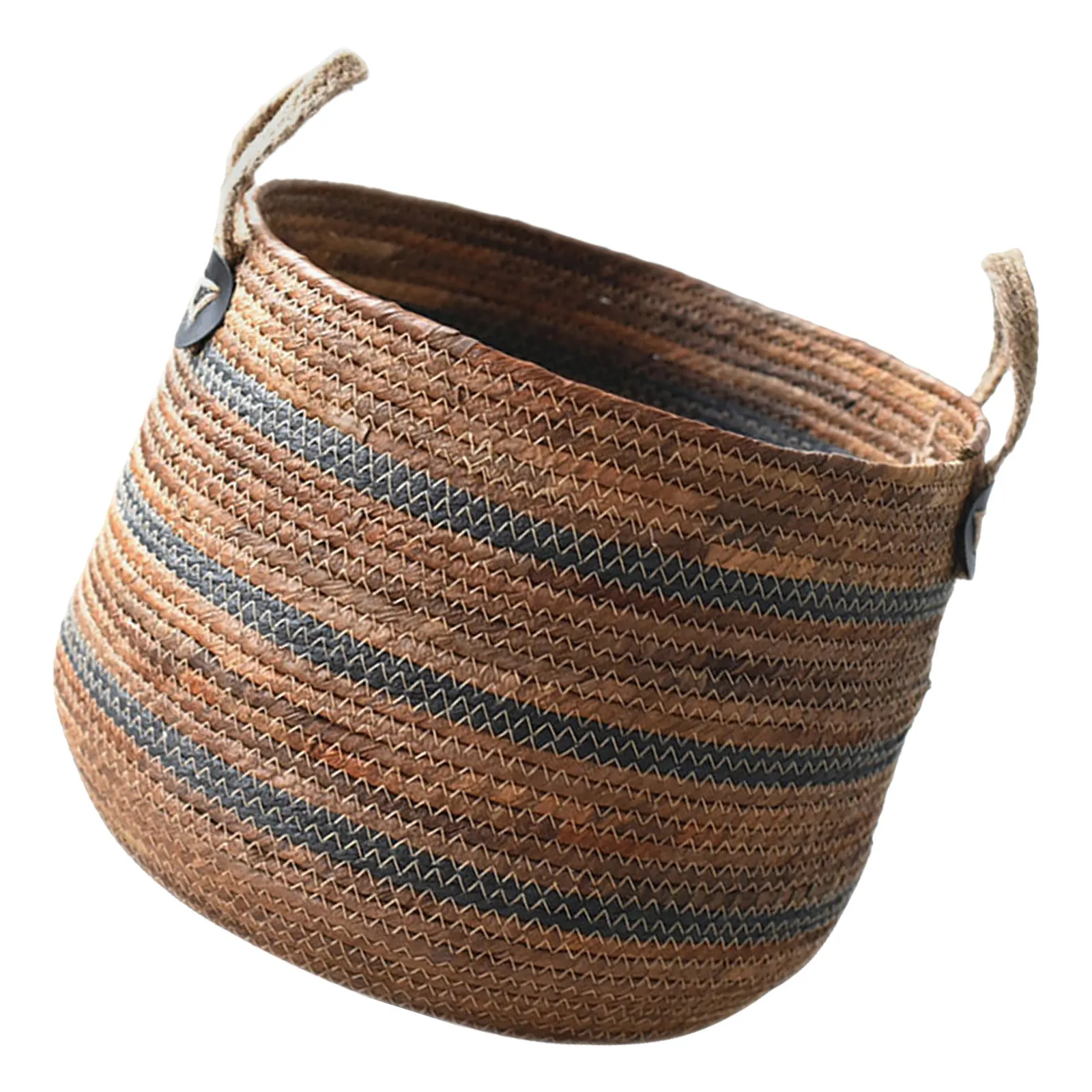 Laundry Basket Large Braided Straw Rope Woven Storage Box Clothes Organizer Sundries Holder Indoor Multipurpose Rustic Decor